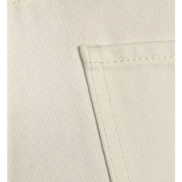 Gianni Bini Denim Straight Leg Egyptian Feather Detail Jeans White/Tan Feather - Picture 3 of 8